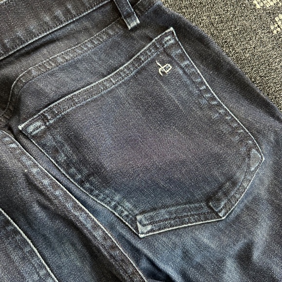 Rag & bone Slim Fit 2 Denim Men’s Tonal Rinse Dark Wash Blue Jeans 28 - Picture 8 of 9